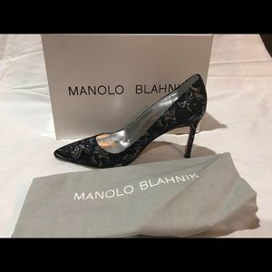 Manolo Blahnik BB035 Blue Fa Pumps